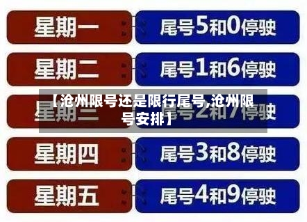 【沧州限号还是限行尾号,沧州限号安排】-第2张图片