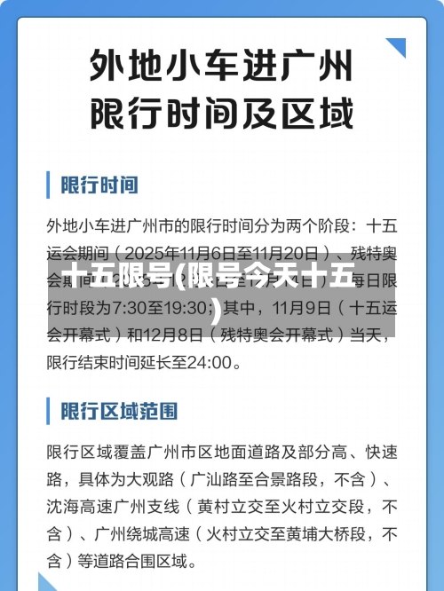 十五限号(限号今天十五)-第2张图片