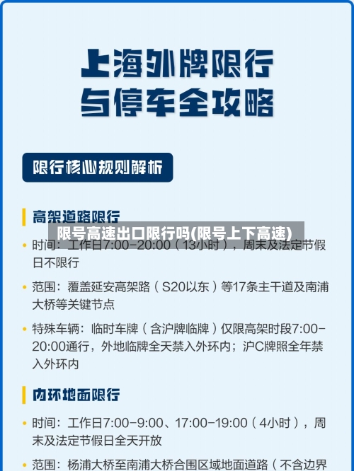 限号高速出口限行吗(限号上下高速)