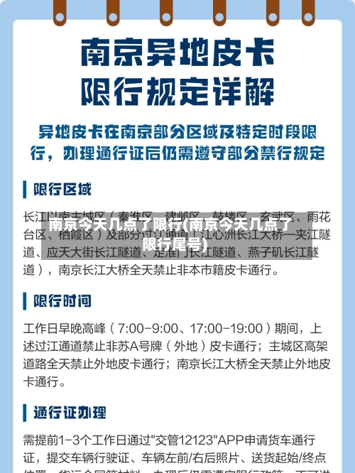 南京今天几点了限行(南京今天几点了限行尾号)