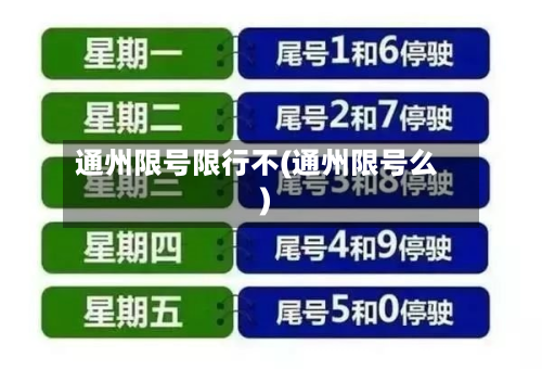 通州限号限行不(通州限号么)