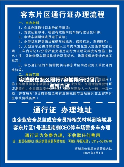 容城现在怎么限行/容城限行时间几点到几点
