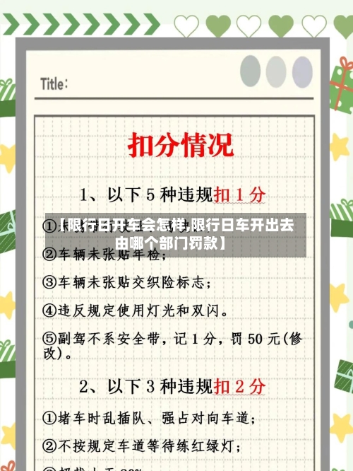 【限行日开车会怎样,限行日车开出去由哪个部门罚款】-第2张图片
