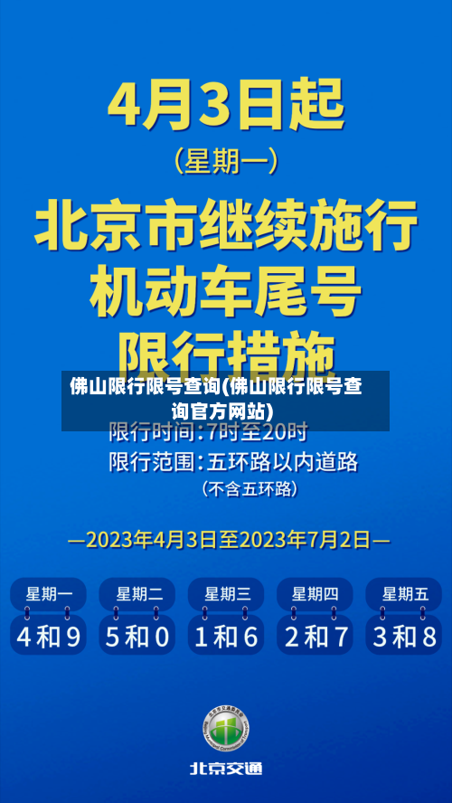 佛山限行限号查询(佛山限行限号查询官方网站)-第2张图片