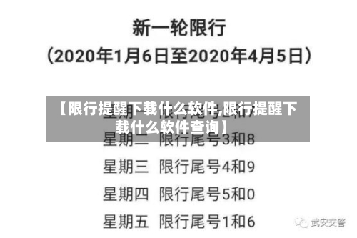 【限行提醒下载什么软件,限行提醒下载什么软件查询】-第2张图片