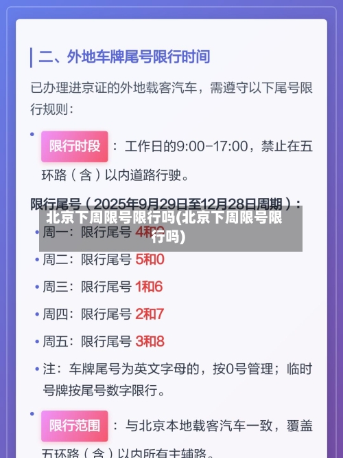 北京下周限号限行吗(北京下周限号限行吗)-第2张图片