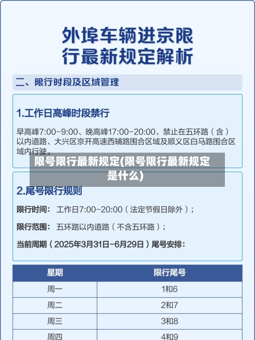 限号限行最新规定(限号限行最新规定是什么)