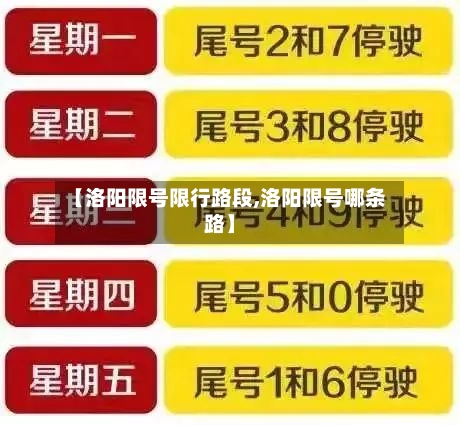【洛阳限号限行路段,洛阳限号哪条路】-第3张图片
