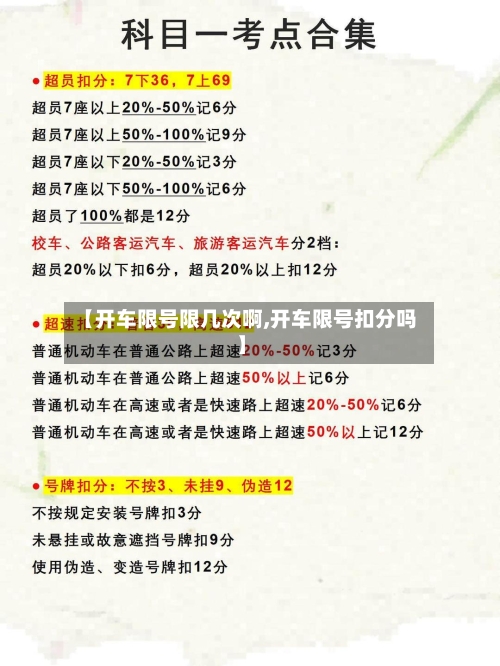 【开车限号限几次啊,开车限号扣分吗】