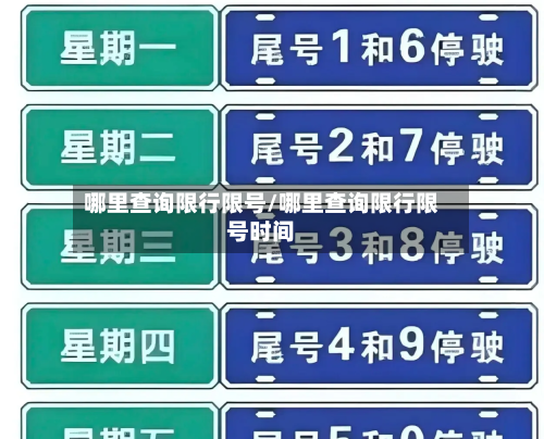 哪里查询限行限号/哪里查询限行限号时间