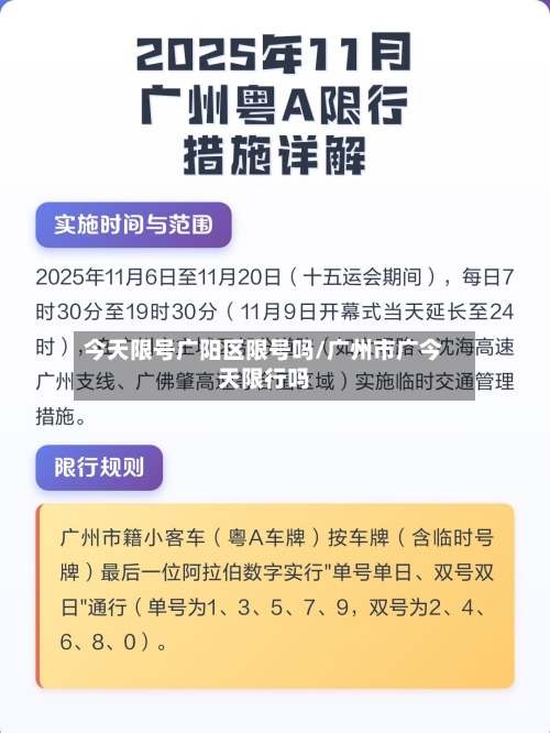 今天限号广阳区限号吗/广州市广今天限行吗