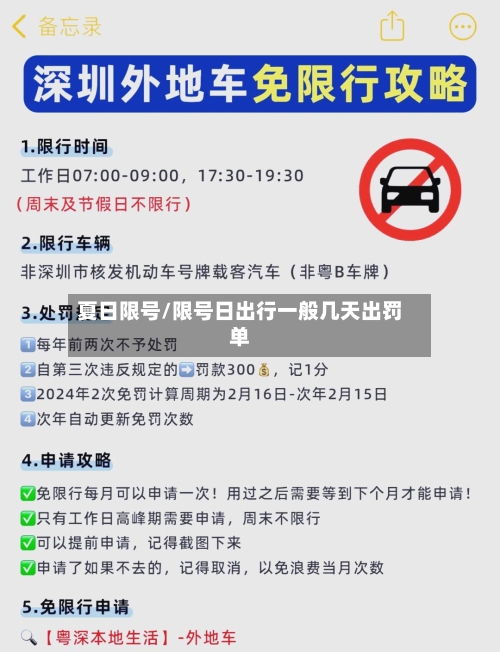 夏日限号/限号日出行一般几天出罚单-第2张图片