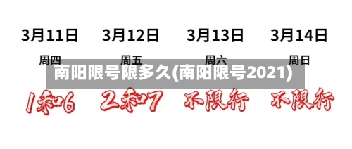 南阳限号限多久(南阳限号2021)-第2张图片