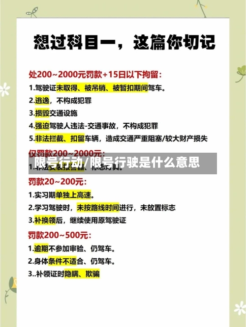 限号行动/限号行驶是什么意思-第3张图片