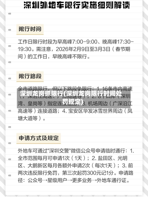 深圳龙岗抓限行(深圳龙岗限行时间处罚规定)