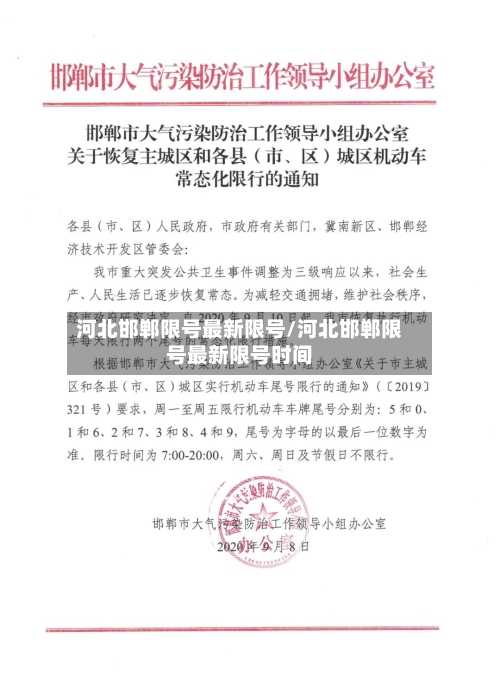 河北邯郸限号最新限号/河北邯郸限号最新限号时间
