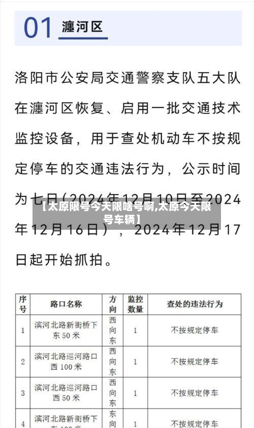 【太原限号今天限啥号啊,太原今天限号车辆】
