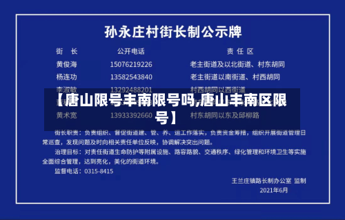 【唐山限号丰南限号吗,唐山丰南区限号】-第3张图片