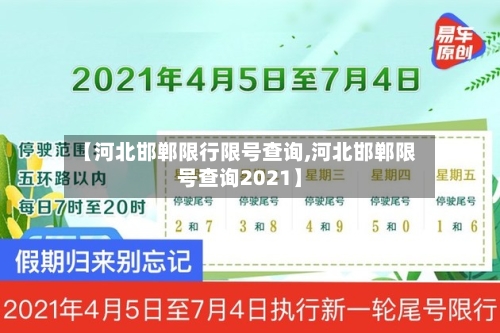 【河北邯郸限行限号查询,河北邯郸限号查询2021】
