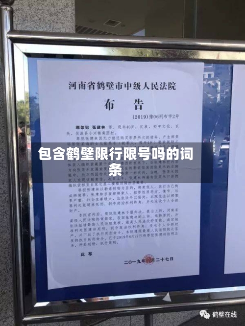 包含鹤壁限行限号吗的词条-第2张图片