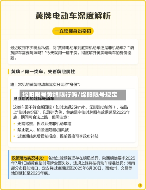 绵阳限号黄牌限行吗/绵阳限号规定