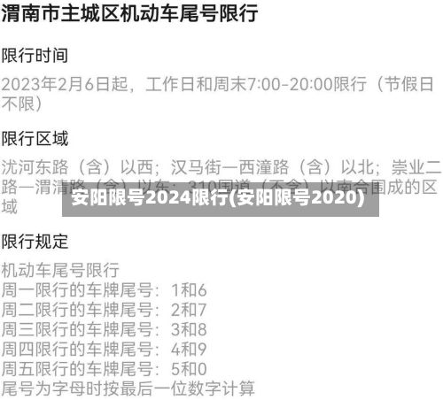 安阳限号2024限行(安阳限号2020)-第2张图片