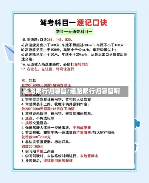 道路限行归哪管/道路限行归哪管啊
