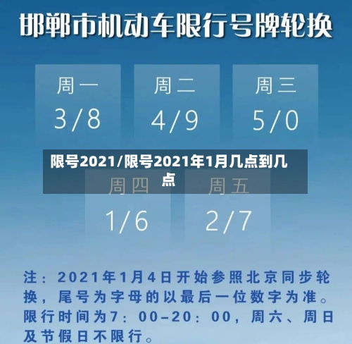 限号2021/限号2021年1月几点到几点-第2张图片