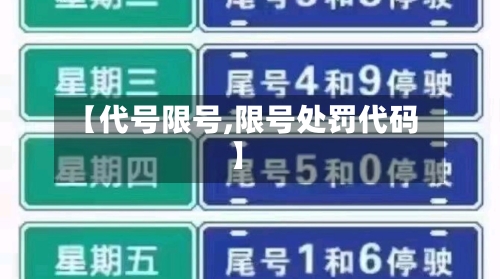 【代号限号,限号处罚代码】