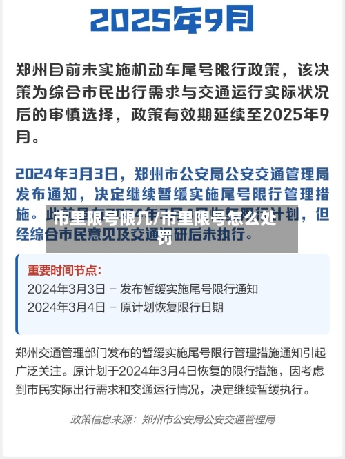 市里限号限几/市里限号怎么处罚-第2张图片