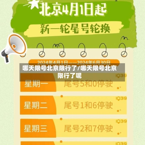 哪天限号北京限行了/哪天限号北京限行了呢-第2张图片