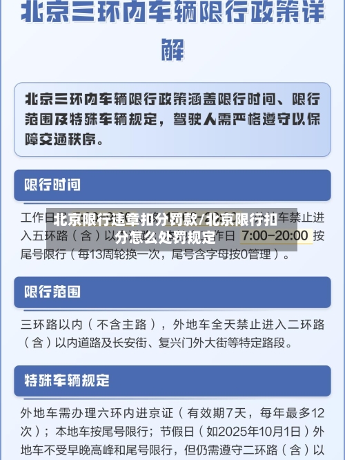 北京限行违章扣分罚款/北京限行扣分怎么处罚规定-第2张图片