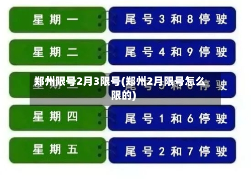 郑州限号2月3限号(郑州2月限号怎么限的)