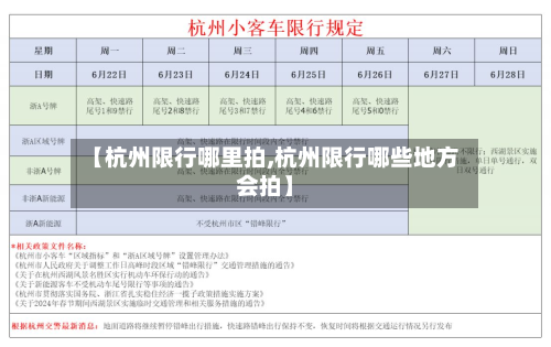 【杭州限行哪里拍,杭州限行哪些地方会拍】