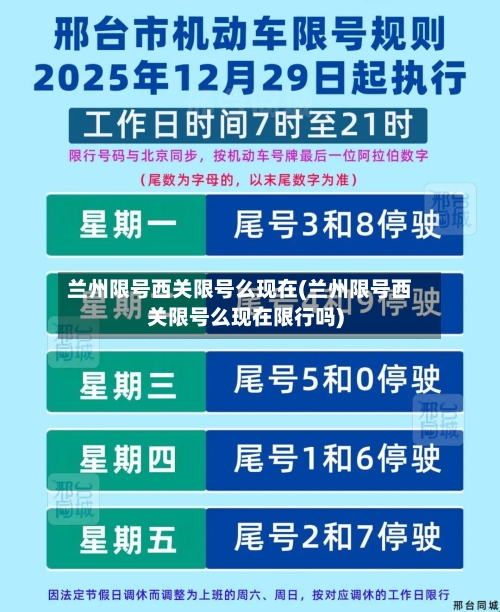 兰州限号西关限号么现在(兰州限号西关限号么现在限行吗)-第3张图片