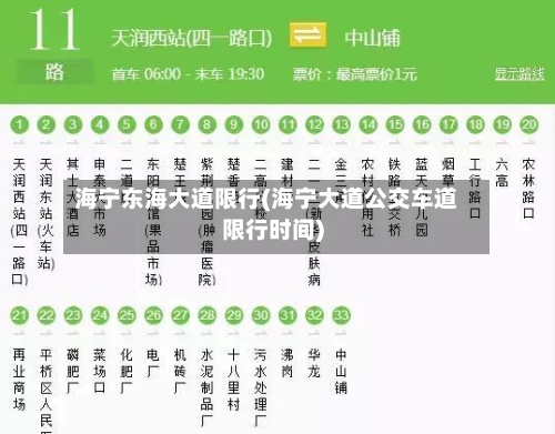 海宁东海大道限行(海宁大道公交车道限行时间)-第2张图片