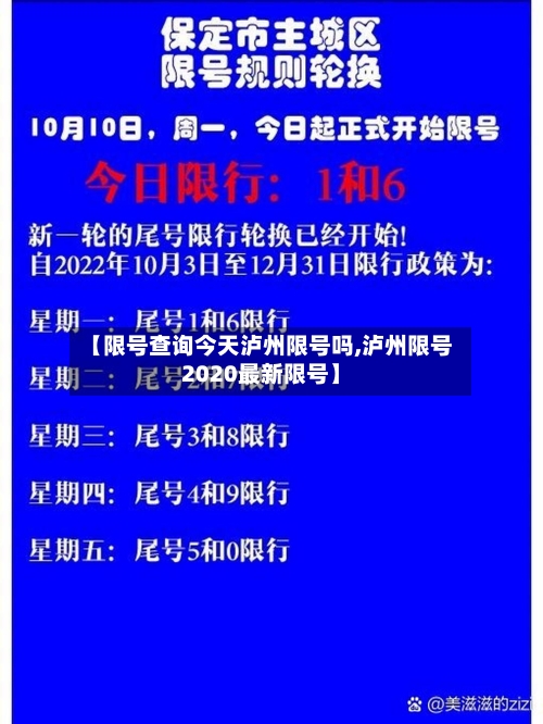 【限号查询今天泸州限号吗,泸州限号2020最新限号】-第2张图片