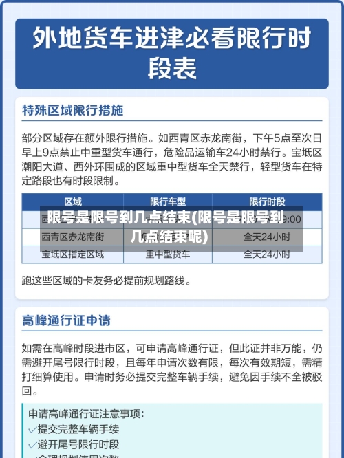 限号是限号到几点结束(限号是限号到几点结束呢)