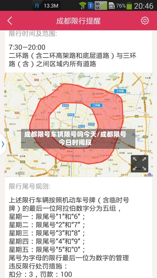 成都限号车辆限号吗今天/成都限号今日时间段