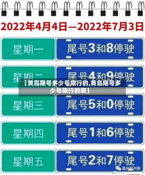 【黄岛限号多少号限行的,黄岛限号多少号限行的啊】