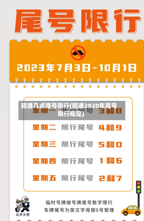 昭通几点限号限行(昭通2020年尾号限行规定)-第2张图片