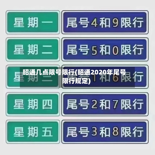 昭通几点限号限行(昭通2020年尾号限行规定)-第3张图片