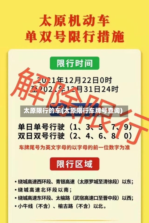 太原限行的车(太原限行车牌号查询)-第2张图片