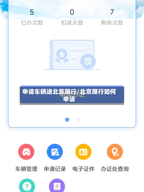 申请车辆进北京限行/北京限行如何申请-第2张图片