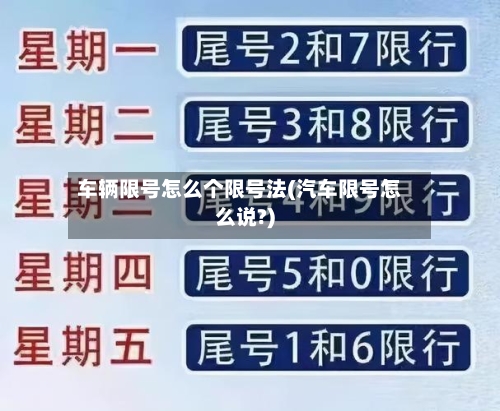 车辆限号怎么个限号法(汽车限号怎么说?)