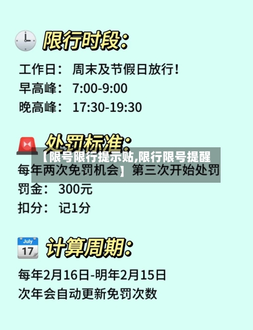 【限号限行提示贴,限行限号提醒】