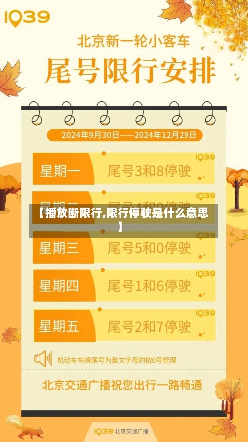 【播放断限行,限行停驶是什么意思】-第2张图片