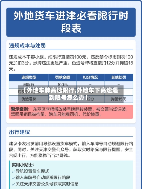 【外地车牌高速限行,外地车下高速遇到限号怎么办】