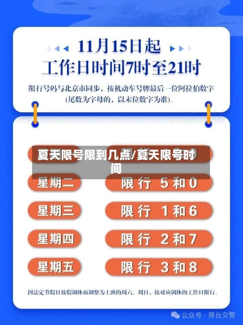 夏天限号限到几点/夏天限号时间