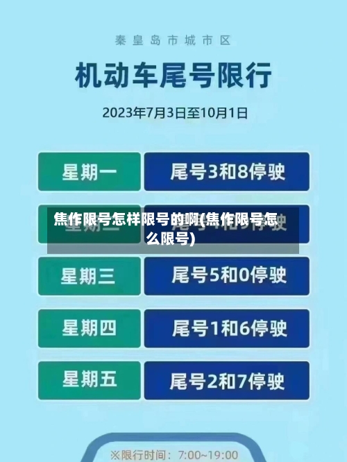 焦作限号怎样限号的啊(焦作限号怎么限号)